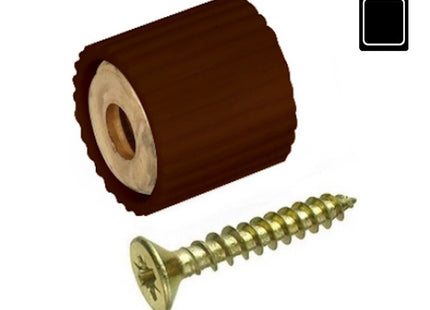 SODIFER REGGICRISTALLI IN OTTONE RICOPERTO IN GOMMA MARRONE CONF.PZ12