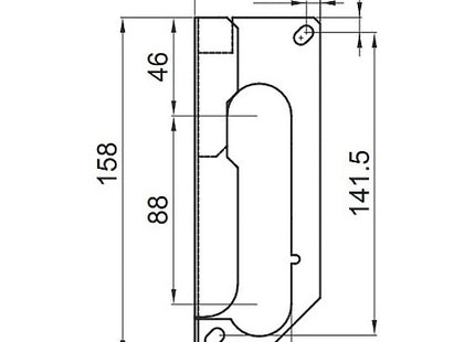 DISEC PIASTRA DI PROTEZIONE INTERNA SERRATURE BASCULANTI ART. PS0500
