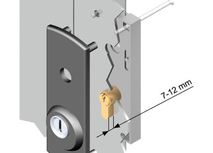 DISEC PIASTRA DI PROTEZIONE ESTERNA SERRATURE BASCULANTI ART. DN28PST-AN