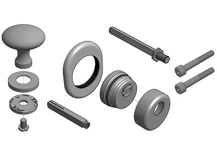 AZZI KIT GUARNITURA ESTERNO PORTE CON DEFENDER OTTONATO