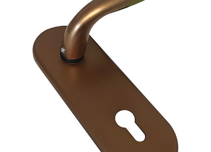 AZZI KIT GUARNITURA INTERNO PORTE CON FORO YALE BRONZATO