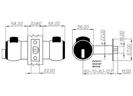 MERONI POMOLO PREMIAPRI PER PORTE UFFICI MODELLO NOVA N13 ARGENTO