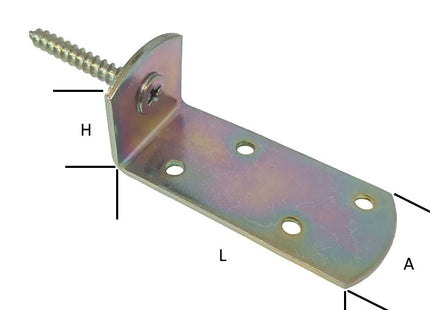 MINUTEX PIASTRINA GIUNZIONE PIEGATA CON VITE D.MM6 MM30X70X30 ZINCATA