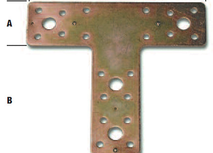 MINUTEX PIASTRA PER GIUNZIONI A T MM150X135X2,5 ACCIAIO ZINCATO