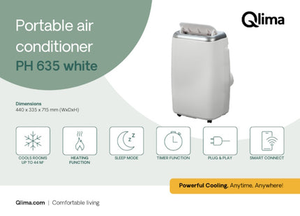 QLIMA CONDIZIONATORE PORTATILE PH 635 BIANCO