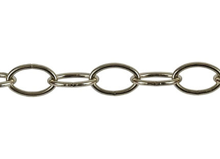 MINUTEX CATENA OVALE FILO IN ACCIAIO NICHELATO MOD. 881 D.MM 1,1