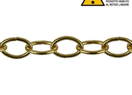 MINUTEX CATENA OVALE FILO IN ACCIAIO OTTONATO MOD. 205 D.MM2,8