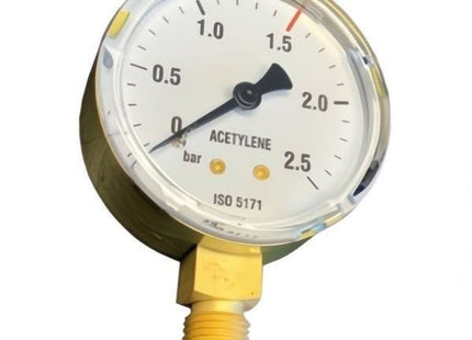 MUJELLI MANOMETRO D.MM63 2,5BAR G1/4"RAD ACETILENE
