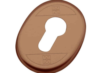 MOTTURA MOSTRINA OVALE PER CILINDRO A PROFILO EUROPEO ANODIZZATO BRONZO