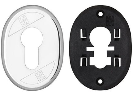 MOTTURA MOSTRINA OVALE PER CILINDRO A PROFILO EUROPEO ANODIZZATO BRONZO