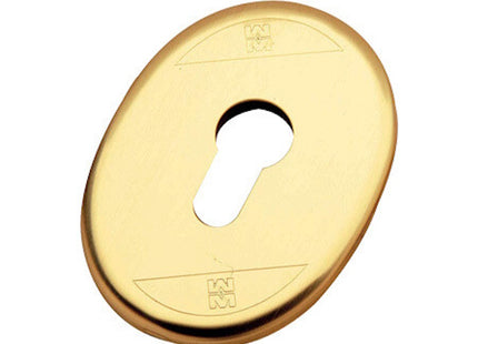 MOTTURA MOSTRINA OVALE PER CILINDRO A PROFILO EUROPEO OTTONE