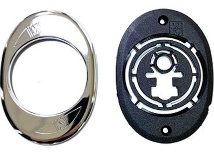 MOTTURA MOSTRINA ESTERNA IMBUTITA PER DEFENDER D.MM 50 CROMO SATINATO