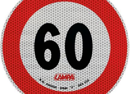 LAMPA SEGNALE ADESIVO OMOLOGATO D.MM 200 LIMITE DI VELOCITA  70 KM/H