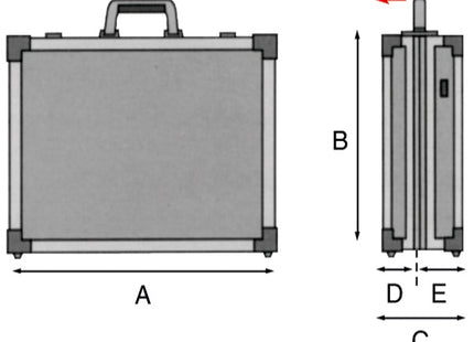 GT LINE VALIGIA PORTAUTENSILI IN ALLUMINIO MM435X335X185