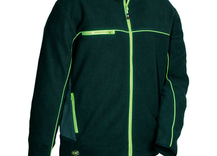 COFRA GIACCA IN PILE ASYMA COLORE NERO/ANTRACITE/LIME TG. M