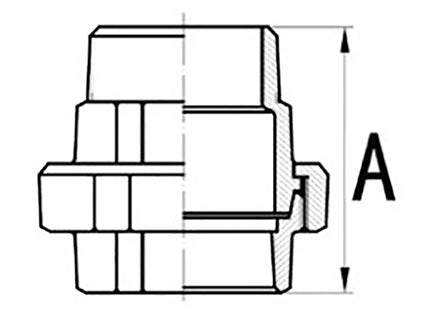 GT COMIS ART1248 BOCCHETTONE DIRITTO M/F SEDE CONICA IN GHISA 1"