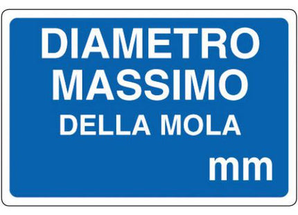 SEGNALE DIAMETRO MASSIMO DELLA MOLA IN ALLUMINIO MM250X250