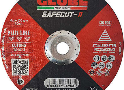 GLOBE DISCO DA TAGLIO A CENTRO DEPRESSO D.MM230X2,0X22,23 INOX/ACCIAIO