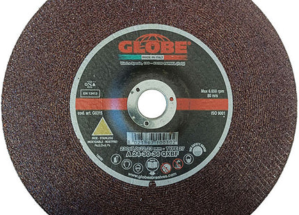 GLOBE DISCO DA SBAVO A CENTRO DEPRESSO D.MM230X7,0X22,23 INOX