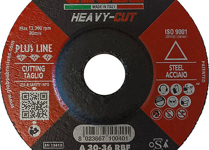 GLOBE DISCO DA TAGLIO A CENTRO DEPRESSO D.MM180X3,2X22,23 ACCIAIO