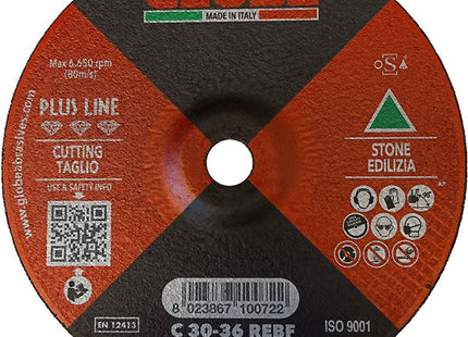 GLOBE DISCO DA TAGLIO A CENTRO DEPRESSO D.MM230X3,2X22,23 EDILIZIA