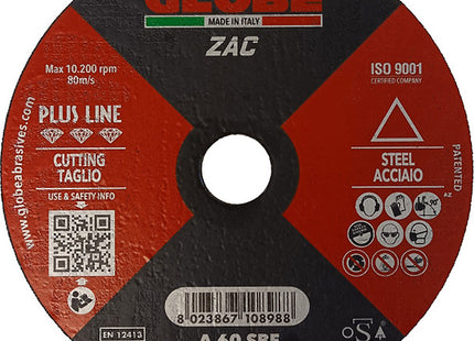 GLOBE DISCO DA TAGLIO PIANO D.MM150X1,6X22,23 ACCIAIO