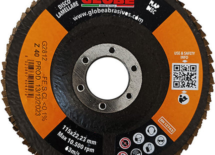 GLOBE DISCO LAMELLARE ALLO ZIRCONIO PIANO D.MM115X22 Z 40