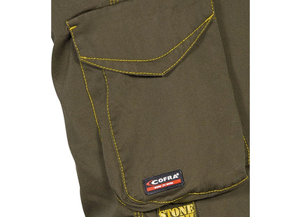 COFRA PANTALONE DRILL MULTITASCHE COLORE FANGO/NERO TG. 46