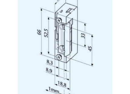 ASSA ABLOY INCONTRO ELETTRICO PER SERRATURE DA INFILARE MOD.128 10-24V