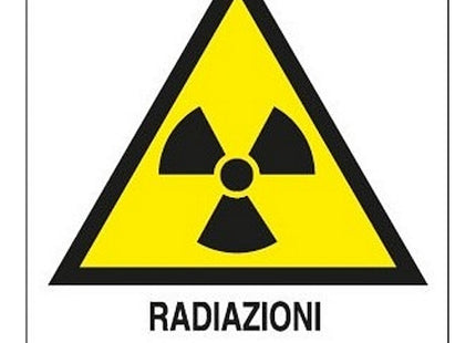 SEGNALE RADIAZIONI ZONA SORVEGLIATA IN ALLUMINIO MM500X350