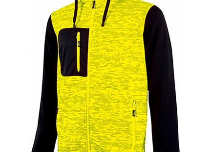 U-POWER FELPA CON CAPPUCCIO RAINBOW COLORE YELLOW FLUO TG.XXL