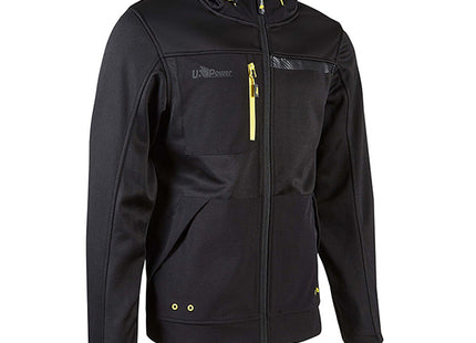 U-POWER FELPA IN TESSUTO CON ZIP GALAXY COLORE BLACK CARBON TG.XXL