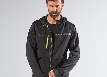 U-POWER FELPA IN TESSUTO CON ZIP GALAXY COLORE BLACK CARBON TG.XXL