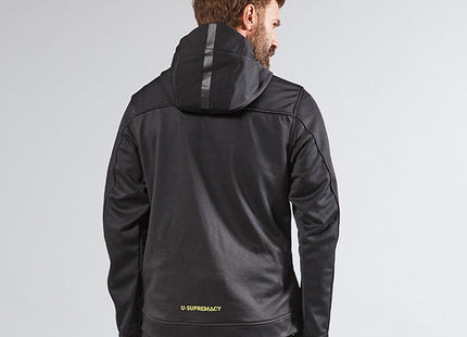 U-POWER FELPA IN TESSUTO CON ZIP GALAXY COLORE BLACK CARBON TG.XXL