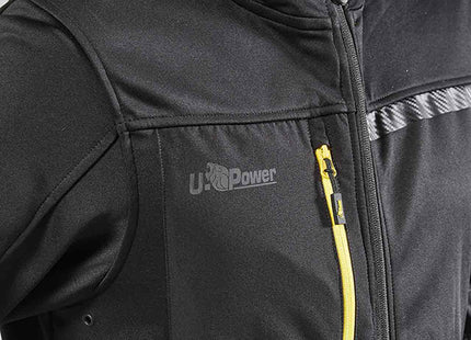 U-POWER FELPA IN TESSUTO CON ZIP GALAXY COLORE BLACK CARBON TG.XXL