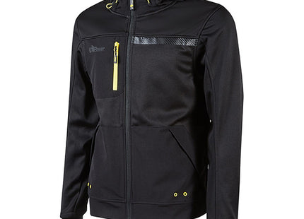 U-POWER FELPA IN TESSUTO CON ZIP GALAXY COLORE BLACK CARBON TG.XXL