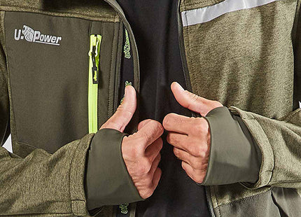 U-POWER FELPA IN TESSUTO CON ZIP GALAXY COLORE DARK GREEN TG.XXL