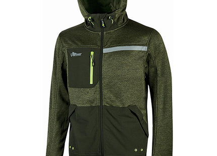 U-POWER FELPA IN TESSUTO CON ZIP GALAXY COLORE DARK GREEN TG.XXL