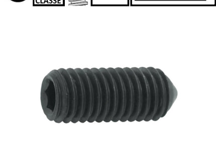 GRANI PUNTA CONICA ESAGONO INCASSATO GREZZO M 6X 40 UNI 5927