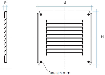 LA VENTILAZIONE GRIGLIA RAME DA SOVRAPPORRE MM140X140