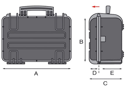 GT LINE VALIGIA TROLLEY PORTAUTENSILI IN POLIPROPILENE MM520X285X205