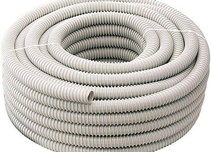 ELETTROCANALI GUAINA SPIRALATA IN PVC FLESSIBILE D.MM25 ROT.MT30 GRIGIO