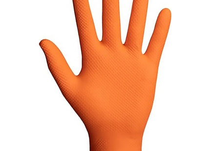 GUANTI MOD. DERMA NYTRIL DIAMANTE COLORE ARANCIO TGM CONF.DA PZ.50*