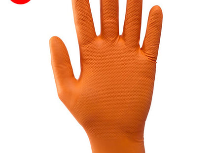 GUANTI MOD. GREASE MONKEY IN NITRILE COLORE ARANCIO TGXXL CONF.DA PZ.50*