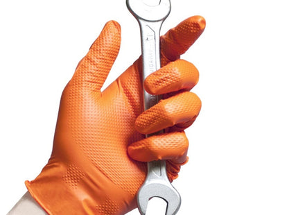 GUANTI REFLEXX MOD. FULLGRIP N85 IN NITRILE ARANCIO CONF.DA PZ.50 TG XXL