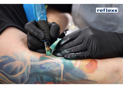 GUANTI REFLEXX MOD. R78 IN NITRILE COLORE NERO CONF.DA PZ.100 TG L