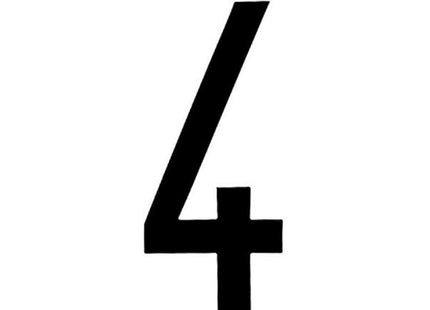 LAMPA CARATTERI NUMERICI ADESIVI PER TARGHE MM35X80 NUMERO 4