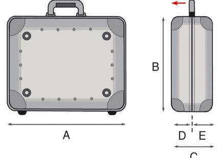 GT LINE VALIGIA PORTAUTENSILI IN ALLUMINIO MM465X343X170