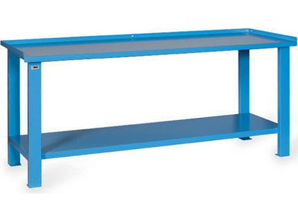 MG BANCO DA LAVORO CON PIANO IN ACCIAIO MM1500X700X890 BLU RAL 5015
