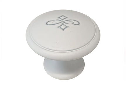 METAL STYLE POMOLO PER MOBILI IN ZAMA FLORENCE BIANCO OPACO D.MM25